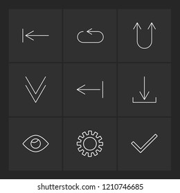 Set of 9 icons, for web, internet, mobile apps, interface design: business, finance, shopping, communication, fitness, computer, media, transportation, travel, easter, christmas, summer, device