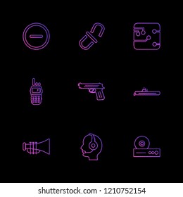 Set of 9 icons, for web, internet, mobile apps, interface design: business, finance, shopping, communication, fitness, computer, media, transportation, travel, easter, christmas, summer, device