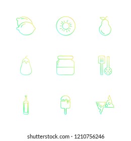 Set of 9 icons, for web, internet, mobile apps, interface design: business, finance, shopping, communication, fitness, computer, media, transportation, travel, easter, christmas, summer, device