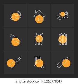Set of 9 icons, for web, internet, mobile apps, interface design: business, finance, shopping, communication, fitness, computer, media, transportation, travel, easter, christmas, summer, device