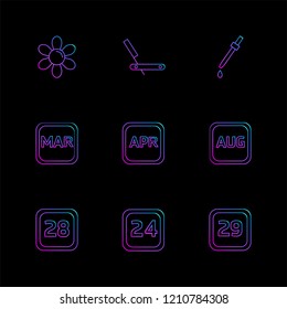 Set of 9 icons, for web, internet, mobile apps, interface design: business, finance, shopping, communication, fitness, computer, media, transportation, travel, easter, christmas, summer, device
