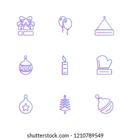 Set of 9 icons, for web, internet, mobile apps, interface design: business, finance, shopping, communication, fitness, computer, media, transportation, travel, easter, christmas, summer, device