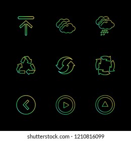 Set of 9 icons, for web, internet, mobile apps, interface design: business, finance, shopping, communication, fitness, computer, media, transportation, travel, easter, christmas, summer, device