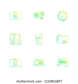 Set of 9 icons, for web, internet, mobile apps, interface design: business, finance, shopping, communication, fitness, computer, media, transportation, travel, easter, christmas, summer, device