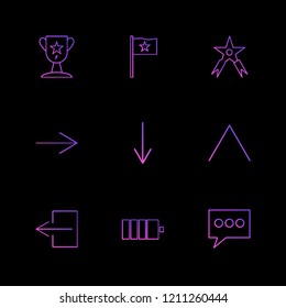 Set of 9 icons, for web, internet, mobile apps, interface design: business, finance, shopping, communication, fitness, computer, media, transportation, travel, easter, christmas, summer, device