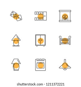 Set of 9 icons, for web, internet, mobile apps, interface design: business, finance, shopping, communication, fitness, computer, media, transportation, travel, easter, christmas, summer, device