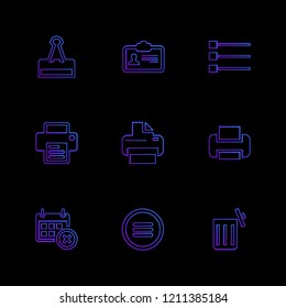 Set of 9 icons, for web, internet, mobile apps, interface design: business, finance, shopping, communication, fitness, computer, media, transportation, travel, easter, christmas, summer, device