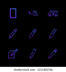 Set of 9 icons, for web, internet, mobile apps, interface design: business, finance, shopping, communication, fitness, computer, media, transportation, travel, easter, christmas, summer, device