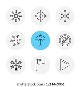 Set of 9 icons, for web, internet, mobile apps, interface design: business, finance, shopping, communication, fitness, computer, media, transportation, travel, easter, christmas, summer, device