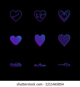 Set of 9 icons, for web, internet, mobile apps, interface design: business, finance, shopping, communication, fitness, computer, media, transportation, travel, easter, christmas, summer, device
