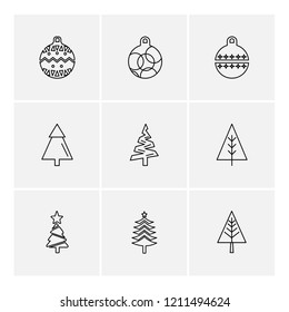 Set of 9 icons, for web, internet, mobile apps, interface design: business, finance, shopping, communication, fitness, computer, media, transportation, travel, easter, christmas, summer, device