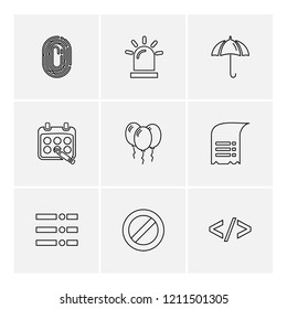 Set of 9 icons, for web, internet, mobile apps, interface design: business, finance, shopping, communication, fitness, computer, media, transportation, travel, easter, christmas, summer, device