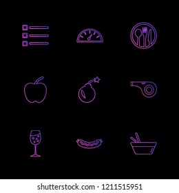 Set of 9 icons, for web, internet, mobile apps, interface design: business, finance, shopping, communication, fitness, computer, media, transportation, travel, easter, christmas, summer, device