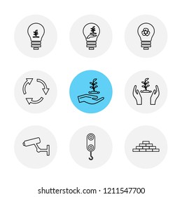 Set of 9 icons, for web, internet, mobile apps, interface design: business, finance, shopping, communication, fitness, computer, media, transportation, travel, easter, christmas, summer, device