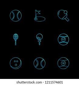 Set of 9 icons, for web, internet, mobile apps, interface design: business, finance, shopping, communication, fitness, computer, media, transportation, travel, easter, christmas, summer, device