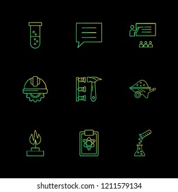 Set of 9 icons, for web, internet, mobile apps, interface design: business, finance, shopping, communication, fitness, computer, media, transportation, travel, easter, christmas, summer, device