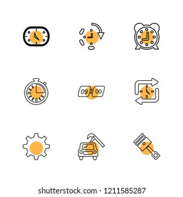 Set of 9 icons, for web, internet, mobile apps, interface design: business, finance, shopping, communication, fitness, computer, media, transportation, travel, easter, christmas, summer, device