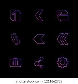 Set of 9 icons, for web, internet, mobile apps, interface design: business, finance, shopping, communication, fitness, computer, media, transportation, travel, easter, christmas, summer, device