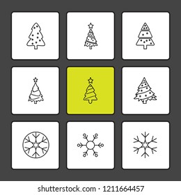 Set of 9 icons, for web, internet, mobile apps, interface design: business, finance, shopping, communication, fitness, computer, media, transportation, travel, easter, christmas, summer, device