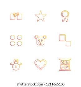 Set of 9 icons, for web, internet, mobile apps, interface design: business, finance, shopping, communication, fitness, computer, media, transportation, travel, easter, christmas, summer, device