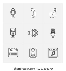 Set of 9 icons, for web, internet, mobile apps, interface design: business, finance, shopping, communication, fitness, computer, media, transportation, travel, easter, christmas, summer, device
