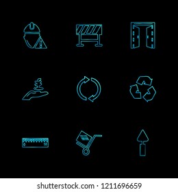 Set of 9 icons, for web, internet, mobile apps, interface design: business, finance, shopping, communication, fitness, computer, media, transportation, travel, easter, christmas, summer, device