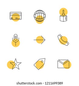 Set of 9 icons, for web, internet, mobile apps, interface design: business, finance, shopping, communication, fitness, computer, media, transportation, travel, easter, christmas, summer, device