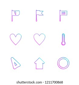 Set of 9 icons, for web, internet, mobile apps, interface design: business, finance, shopping, communication, fitness, computer, media, transportation, travel, easter, christmas, summer, device