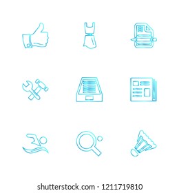 Set of 9 icons, for web, internet, mobile apps, interface design: business, finance, shopping, communication, fitness, computer, media, transportation, travel, easter, christmas, summer, device