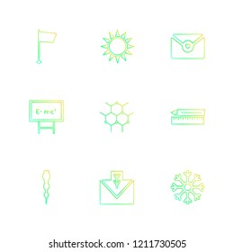 Set of 9 icons, for web, internet, mobile apps, interface design: business, finance, shopping, communication, fitness, computer, media, transportation, travel, easter, christmas, summer, device