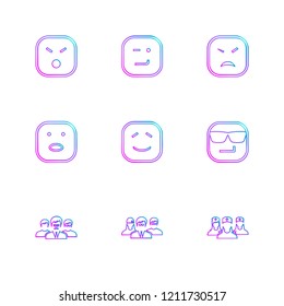 Set of 9 icons, for web, internet, mobile apps, interface design: business, finance, shopping, communication, fitness, computer, media, transportation, travel, easter, christmas, summer, device