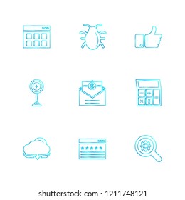 Set of 9 icons, for web, internet, mobile apps, interface design: business, finance, shopping, communication, fitness, computer, media, transportation, travel, easter, christmas, summer, device