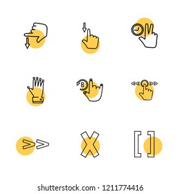 Set of 9 icons, for web, internet, mobile apps, interface design: business, finance, shopping, communication, fitness, computer, media, transportation, travel, easter, christmas, summer, device