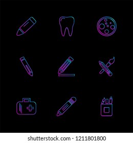 Set of 9 icons, for web, internet, mobile apps, interface design: business, finance, shopping, communication, fitness, computer, media, transportation, travel, easter, christmas, summer, device