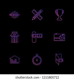 Set of 9 icons, for web, internet, mobile apps, interface design: business, finance, shopping, communication, fitness, computer, media, transportation, travel, easter, christmas, summer, device