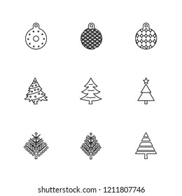 Set of 9 icons, for web, internet, mobile apps, interface design: business, finance, shopping, communication, fitness, computer, media, transportation, travel, easter, christmas, summer, device