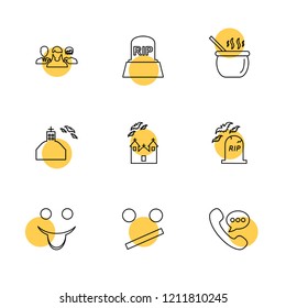 Set of 9 icons, for web, internet, mobile apps, interface design: business, finance, shopping, communication, fitness, computer, media, transportation, travel, easter, christmas, summer, device
