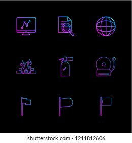 Set of 9 icons, for web, internet, mobile apps, interface design: business, finance, shopping, communication, fitness, computer, media, transportation, travel, easter, christmas, summer, device
