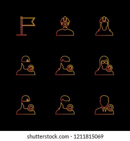 Set of 9 icons, for web, internet, mobile apps, interface design: business, finance, shopping, communication, fitness, computer, media, transportation, travel, easter, christmas, summer, device