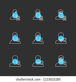 Set of 9 icons, for web, internet, mobile apps, interface design: business, finance, shopping, communication, fitness, computer, media, transportation, travel, easter, christmas, summer, device