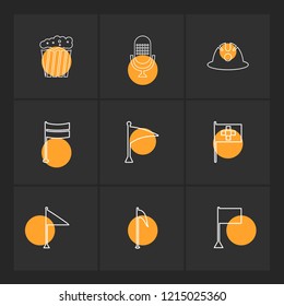 Set of 9 icons, for web, internet, mobile apps, interface design: business, finance, shopping, communication, fitness, computer, media, transportation, travel, easter, christmas, summer, device