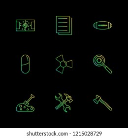 Set of 9 icons, for web, internet, mobile apps, interface design: business, finance, shopping, communication, fitness, computer, media, transportation, travel, easter, christmas, summer, device