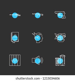 Set of 9 icons, for web, internet, mobile apps, interface design: business, finance, shopping, communication, fitness, computer, media, transportation, travel, easter, christmas, summer, device