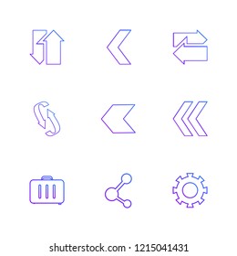 Set of 9 icons, for web, internet, mobile apps, interface design: business, finance, shopping, communication, fitness, computer, media, transportation, travel, easter, christmas, summer, device