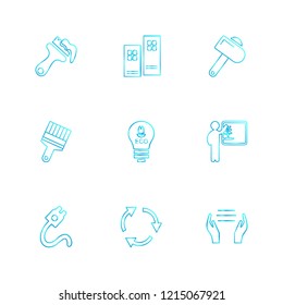 Set of 9 icons, for web, internet, mobile apps, interface design: business, finance, shopping, communication, fitness, computer, media, transportation, travel, easter, christmas, summer, device