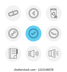 Set of 9 icons, for web, internet, mobile apps, interface design: business, finance, shopping, communication, fitness, computer, media, transportation, travel, easter, christmas, summer, device