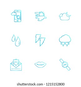 Set of 9 icons, for web, internet, mobile apps, interface design: business, finance, shopping, communication, fitness, computer, media, transportation, travel, easter, christmas, summer, device