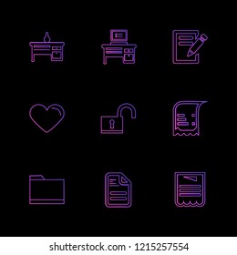 Set of 9 icons, for web, internet, mobile apps, interface design: business, finance, shopping, communication, fitness, computer, media, transportation, travel, easter, christmas, summer, device