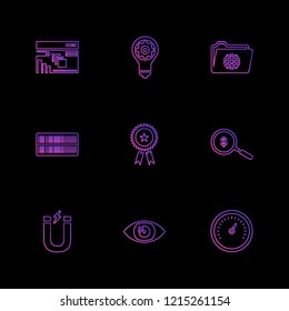 Set of 9 icons, for web, internet, mobile apps, interface design: business, finance, shopping, communication, fitness, computer, media, transportation, travel, easter, christmas, summer, device