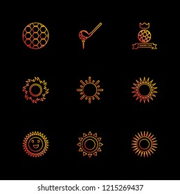 Set of 9 icons, for web, internet, mobile apps, interface design: business, finance, shopping, communication, fitness, computer, media, transportation, travel, easter, christmas, summer, device